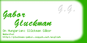 gabor gluckman business card